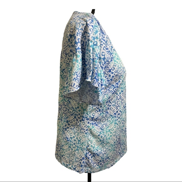 Lauren Ralph Lauren black label v neck top size small pattern. Baumwolle cotton - Picture 4 of 12